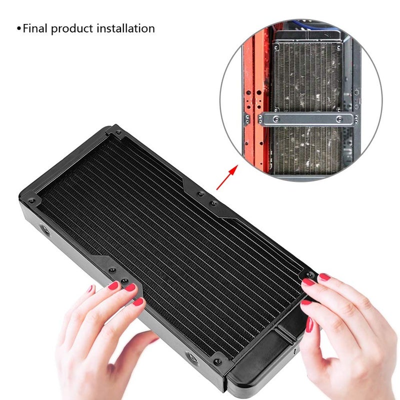 ZERONE 18 Pipe Aluminum PC Water Cooling Radiator 240mm for CPU LED Heatsink (Supports 2 x 120mm Fans) - Image 3